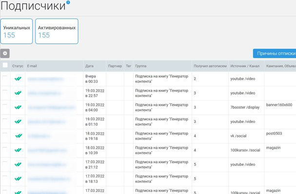 Собрать подписчиков. Экспорт подписчиков SOCIALSEND.